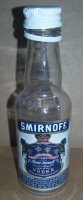 минибутылка на 0,05л пустая  Smirnoff синий